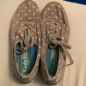 Gray Polka Dot Keds